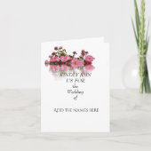 白エレガントパーソナライズされた結婚式招待状カード 招待状 (正面)