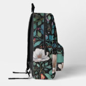 白エレガントピンクのバラパーソナライズされた色 プリントバックパック (左)