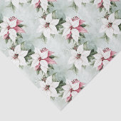 白エレガントピンクポインセティアスクリスマス 薄葉紙 (詳細)