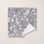 白エレガントピンク大理石 バスタオルセット (ウォッシュタオル)