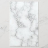 白エレガントフェイク大理石ここにロゴ 便箋 (裏面)