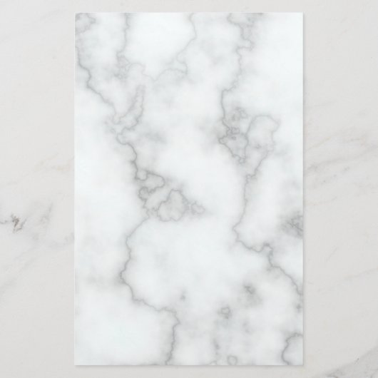 白エレガントフェイク大理石ここにロゴ 便箋 (裏面)