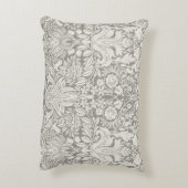 白エレガントフォーマルダマスコレース織り アクセントクッション (裏面(縦))
