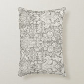 白エレガントフォーマルダマスコレース織り アクセントクッション (正面(垂直))