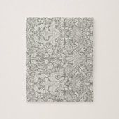 白エレガントフォーマルダマスコレース織り ジグソーパズル (縦)