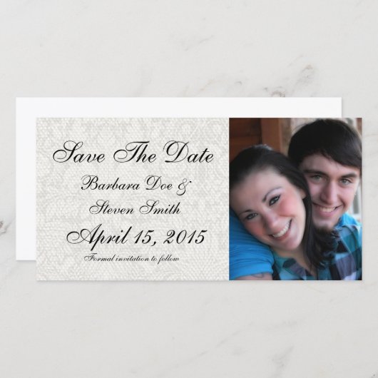 白エレガントフォーマルダマスコレース織り セーブザデート