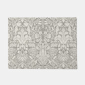白エレガントフォーマルダマスコレース織り ドアマット (正面)