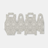 白エレガントフォーマルダマスコレース織り フェイバーボックス (折り畳みなし)