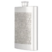 白エレガントフォーマルダマスコレース織り フラスク (左)