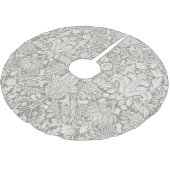 白エレガントフォーマルダマスコレース織り ブラッシュドポリエステルツリースカート (アングル)