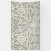 白エレガントフォーマルダマスコレース織り 横断幕 (縦)