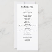 白エレガントフォーマル結婚式 プログラム (裏面)