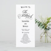 白エレガントフォーマル結婚式 プログラム (スタンド正面)