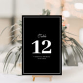 白エレガントフレ結婚ームの表 テーブルナンバー