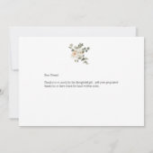 白エレガントフローラありがとう サンキューカード (裏面)