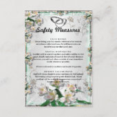 白エレガントフローラの結婚安全対策 エンクロージャーカード (正面)