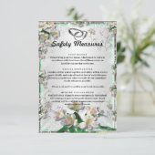 白エレガントフローラの結婚安全対策 エンクロージャーカード (スタンド正面)