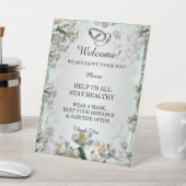 白エレガントフローラの結婚安全性 台座サイン (インサイチュ)