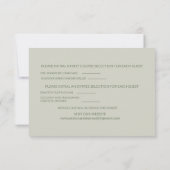 白エレガントフローラセージ葉グリー結婚ズRSV 出欠カード (裏面)