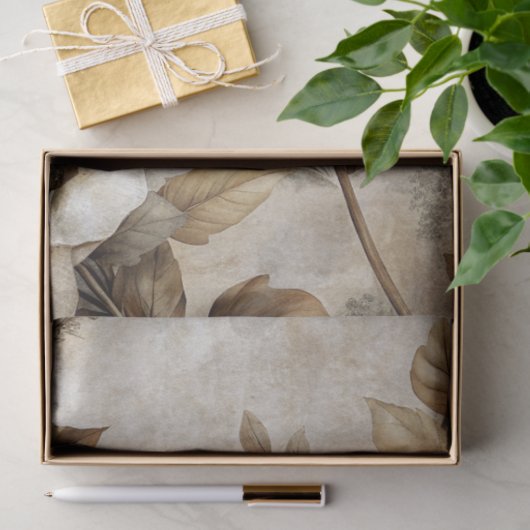 白エレガントフローラデカグランジップページティッシュペーパー 薄葉紙 (ギフト)