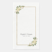 白エレガントフローラバラ金属金ゴールド結婚ズ (正面)