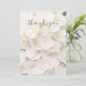 白エレガントフローラフラットサンキューカード サンキューカード (スタンド正面)