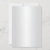 白エレガントフローラブライダルシャワー招待 招待状 (裏面)