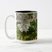 白エレガントフローラ写真日の出松松 ツートーンマグカップ (左)