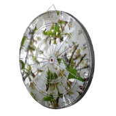 白エレガントフローラ写真 ダーツボード (正面右)