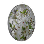 白エレガントフローラ写真 ダーツボード (正面左)