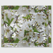 白エレガントフローラ写真 ラッピングペーパー (フラット)