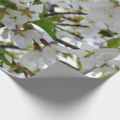 白エレガントフローラ写真 ラッピングペーパー (角)