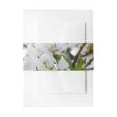 白エレガントフローラ写真 招待状ベリーバンド (正面例)