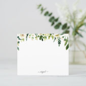 白エレガントフローラ名前をカスタムする文房具紙 (スタンド正面)