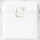 白エレガントフローラ彼は復活金ゴールドクロス復活祭 スクエアシール (バッグ)