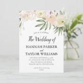 白エレガントフローラ結婚ズ 招待状 (スタンド正面)