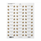 白エレガントフローラ結婚差出人住所 ラベル (フルシート)