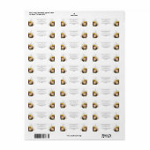 白エレガントフローラ結婚差出人住所 ラベル (フルシート)