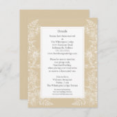 白エレガントフローラ結婚詳細 エンクロージャーカード (正面/裏面)