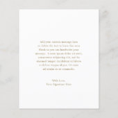 白エレガントフローラ葬儀予算サンキューカード (裏面)