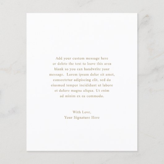 白エレガントフローラ葬儀予算サンキューカード (裏面)