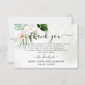 白エレガントフローラ葬儀食品サンキューカード サンキューカード (正面)