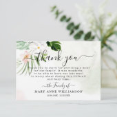 白エレガントフローラ葬儀食品サンキューカード サンキューカード (スタンド正面)