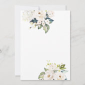 白エレガントフローラ退職パーティー 招待状 (裏面)