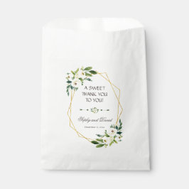 白エレガントフローラ金ゴールドフレームありがとう フェイバーバッグ