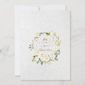 白エレガントフローラ金ゴールドミクインスキンセアニラ 招待状 (裏面)