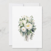 白エレガントフローラ金ゴールド縁どキンセアニラ 招待状 (裏面)