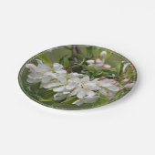 白エレガントフローラ開花 ペーパープレート (アングル)