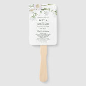 白エレガントフローラ |のフ結婚ァンプログラム ハンドファン (正面)