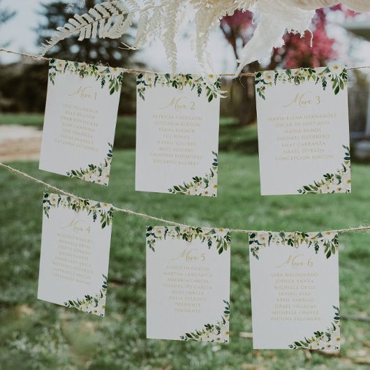 白エレガントフローラ | 結婚s テーブルナンバー